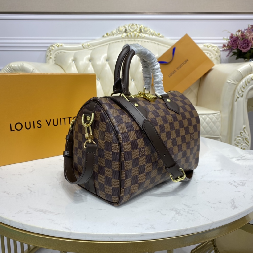 Louis Vuitton SPEEDY BANDOULIERE 25 Damier Ebene Handbag N41368 